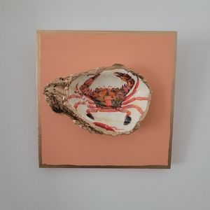 1 Mounted Crab Oyster Shell